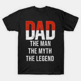 Monacan Dad The Man The Myth The Legend - Gift for Monacan Dad With Roots From Monacan T-Shirt